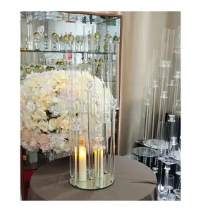 Gorgeous Weddings Centerpieces Wedding Crystal Candelabra Floating Candlestick Holders 3/5/6/7/8/9/10 Arms Glass Candle Holder