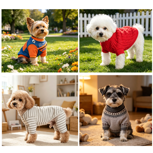 Kuansima Soft Breathable Lightweight Plush Dog Sweater Cute Casual Design Skin-Friendly Fabric for Small Dogs-All Seasons - Product Image 1