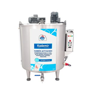 Homogénéisateur de liquides chauffé Kandemir 1500 L en acier inoxydable avec fonction de mélange et de contrôle de la température, machine industrielle - Product Image 2