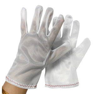 Guantes Blancos Allesd 100% Poliéster para Cuarto Limpio, Guantes de Trabajo Blancos Puros sin Polvo para Laboratorio - Product Image 2