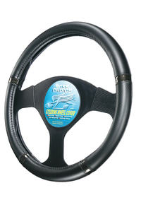 Funda de Volante de Cuero y Fibra de Carbono, Diseño Deportivo, Universal, Accesorios Interiores para Auto - Product Image 2