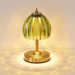 Lámpara de Mesa Vintage Tulipán, Batería de 5200 mAh, Control Táctil, Inalámbrica, 3 Colores, Regulable, Recargable, Decorativa - Product Image 3