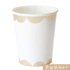 Nueva <span class=keywords><strong>Vajilla</strong></span> Desechable <span class=keywords><strong>de</strong></span> Lujo para Fiestas: Platos, Vasos, Pajitas y Bandeja para Pastel <span class=keywords><strong>de</strong></span> Papel Hexagonal con Lámina Dorada - Product Image 2