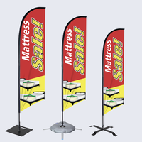Drapeau publicitaire personnalisé pour la plage, drapeau en forme de goutte d'eau, bannière publicitaire, impression UV sur polyester