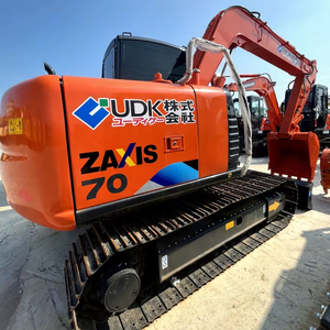 Excavatrice sur chenilles Hitachi ZX70 d'origine japonaise de 7 tonnes, d'<span class=keywords><strong>occasion</strong></span>, haute puissance de creusement, moteur et pompe, équipement de construction - Product Image 1