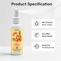 Spray Desodorante para Mascotas Zourunan 60ml, Etiqueta Blanca, OEM, ODM, Fórmula Personalizada, Diseño de Botella y Etiqueta, Soporte Multilingüe, Venta al Por Mayor