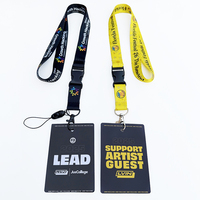 Nouveau Lanyard Personnalisé Imperméable Sublimé Motif Art Populaire pour Événements, Pass VIP, Badge d'Entrée d'Exposition, en Polyester Personnalisé