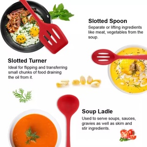 Home and <b>Kitchen</b> <b>Accessories</b> 5Pcs Heat Resistant Food Silicone <b>Kitchen</b> Utensils Cooking Spatula Set - Product Image 6