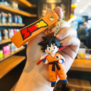 Porte-clés en gel de silicone 3D <span class=keywords><strong>Dragon</strong></span> <span class=keywords><strong>Ball</strong></span> Wukong, style dessin animé mignon, non toxique, pour sac et clés de voiture - Product Image 5