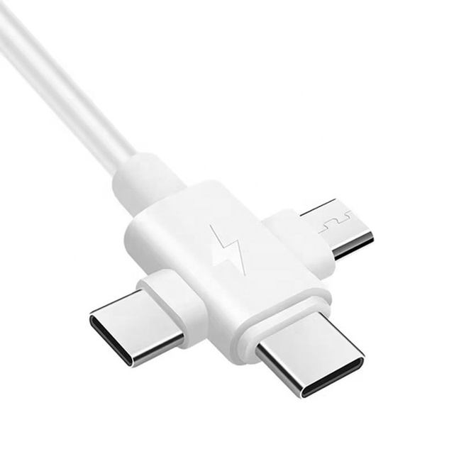 Universal Multi 1 USB Cable Fast Charging Transmission Cords Three-in-one Cell Phone Charger Data Cable Type C Multiple Charger