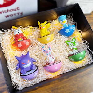 XX 26 Offre Spéciale Figurines Anime Originales Pokémon Assises Boîte Mystère Eevee Pika Gengar Jouets Ornementaux en PVC pour Décoration - Product Image 3