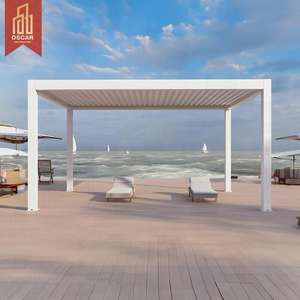 Gazebo et pergola bioclimatiques en aluminium <span class=keywords><strong>pour</strong></span> patio extérieur, serres de jardin de style moderne, <span class=keywords><strong>terrasse</strong></span> de jardin, <span class=keywords><strong>balcon</strong></span> pergola - Product Image 1