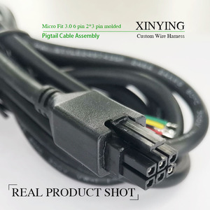 สายไฟแบบพันหุ้ม Micro Fit 3.0 6 พิน 2*3 พิน MX3.0 6 8 พิน แบบขึ้นรูปเป็นปลายตัดปิดทอง สำหรับขั้วต่อ Molex ความยาว 1.5 เมตร - Product Image 5