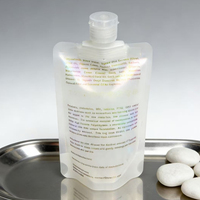 Sachet transparent recyclable 100 ml avec bec verseur, poche pour liquide, recharge de lessive, sac d'emballage pour shampoing