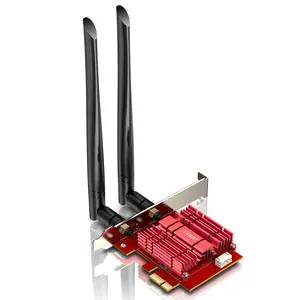 EDUP-tarjeta WiFi PCIE para juegos, tarjeta AX210 AX5400M, Bluetooth 5,2, disipador de calor, adaptador de tarjeta de red inalámbrica PCI-E de triple banda