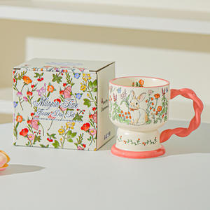 Tasse en céramique florale créative, tasse à café exquise de grande valeur, cadeau d'anniversaire parfait pour les femmes ou les meilleures amies - Product Image 6