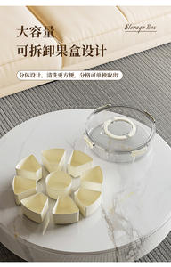 Boîte de rangement pour épices de cuisine portable à 9 compartiments, grande capacité, plateau de fruits transparent, couvercle, poignée en <span class=keywords><strong>plastique</strong></span> durable - Product Image 4