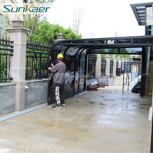 Couverture de <span class=keywords><strong>piscine</strong></span> en polycarbonate rétractable extérieure personnalisée à <span class=keywords><strong>prix</strong></span> d'usine couverture de patio rétractable à charge de neige élevée - Product Image 5