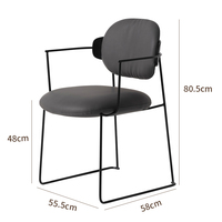 Chaise de salle à manger en bois, métal, cuir et éponge, couleur personnalisée, nouvelle arrivée 2024, chaise de restaurant