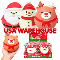Jouets Squishy Géants de Noël en Stock aux États-Unis : Père Noël, Bonhomme de Neige, Renne – Jouets Sensoriels à Presser