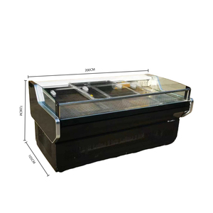 Tủ lạnh siêu thị thương mại 2m với tủ đông nhiệt độ gấp đôi giới thiệu cho thịt tươi và máy làm lạnh Deli - Product Image 2