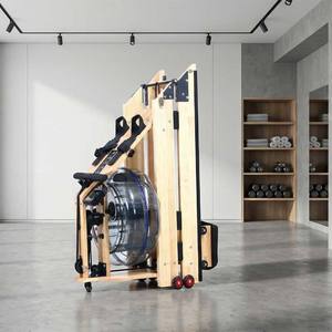 Machine à ramer pliable compacte en bois de caoutchouc pour entraînement cardio complet à domicile – Approvisionnement direct usine - Product Image 5