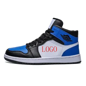 2021 moda all'ingrosso in pelle High-top basket Logo personalizzato scarpe da ginnastica di marca scarpe Casual da uomo