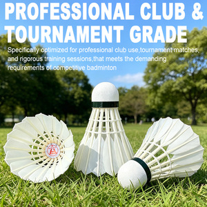 Volants de badminton professionnels SNOWPEAK T2 A+ en plumes d'oie de quatrième qualité, durables et à haute performance pour l'entraînement - Product Image 1