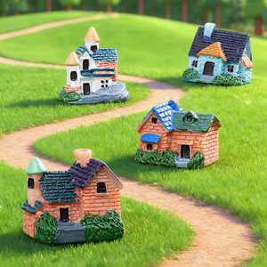 Miniaturas de Resina de Casas de Campo, Figuras de Cabañas para Decoración de Paisajes Rurales, Adornos de Cabañas Pequeñas, Accesorios para Manualidades - Product Image 2