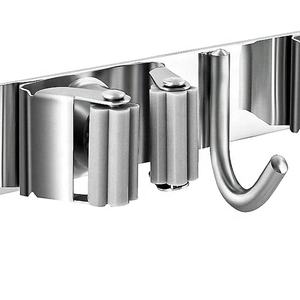 Soporte de pared <span class=keywords><strong>para</strong></span> escoba y fregona, colgador de escoba resistente de acero inoxidable <span class=keywords><strong>para</strong></span> lavandería, habitación, garaje y baño - Product Image 1