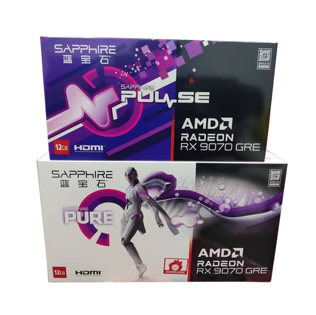 2025 New SAPPHIRE PULSE  Radeon RX 9070GRE 12GB Dual Fan PCIe 5.0 VGA RX 9070 GPU RX9070 Video Card for Gaming PC Desktop