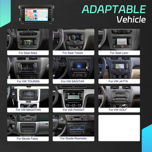 Radio para Auto Podofo de 7'' con Android, 4+64G, Carplay/Android Auto Inalámbrico, GPS, WIFI, BT, FM para Volkswagen/VW/PASSAT/POLO/GOLF 5 6/TOURAN - Product Image 2
