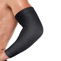 Manchon de compression anti-coupure pour coude, personnalisé, pour hommes et femmes, idéal pour le cyclisme et le tennis, offrant un confort et une couverture complète du bras.
