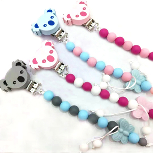 En gros mode bébé <span class=keywords><strong>dentition</strong></span> <span class=keywords><strong>sucette</strong></span> clip silicone <span class=keywords><strong>sucette</strong></span> clip chaîne pour bébé - Product Image 2