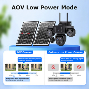 Caméra de sécurité CCTV WERYSAFE 20MP 5 objectifs 4 écrans Zoom 10X AOV 4G avec batterie solaire, projecteur 24/7, PTZ et suivi IA - Product Image 2