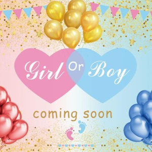 Sfondo per Rivelazione del Sesso del Bambino, Rosa o Blu, Fondale Fotografico in Vinile con Pavimento in Legno, Banner per Festa di Rivelazione del Sesso - Product Image 2