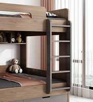 Chambre à coucher avec lit à étage simple et mural Lit superposé moderne blanc Lits superposés en bois Lits pour enfants Beliche