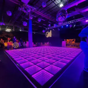 China Supplier Best Price 3D Mirror Dance Floor DJ Stage Lighting Platform For DJ Disco Bar Light Show Wedding