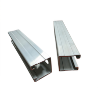 Profilés en C légers en alliage d'aluminium galvanisé, rail en acier rainuré et nervuré, support de suspension pour tuyaux, découpe standard AiSi