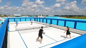 Plataforma Deportiva Acuática Inflable, Juegos Acuáticos, Plataforma Portátil, Isla <span class=keywords><strong>Flotante</strong></span> Inflable, Cancha de Pickleball Inflable - Product Image 4