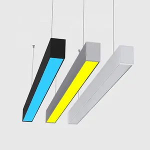 Prismatique DALI 0-10V Triac Gradation Linéaire LED Pendentif Lumière Intérieur Lustre Lumière Avec Diffuseur Prismatique UGR<19