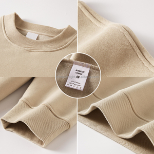 Felpa Oversize Unisex da 345gsm a Maniche Lunghe in <span class=keywords><strong>Cotone</strong></span> Termico con Girocollo per Coppia Maglietta Sportiva Vestibilità Ampia da <span class=keywords><strong>Uomo</strong></span> e Donna - Product Image 6