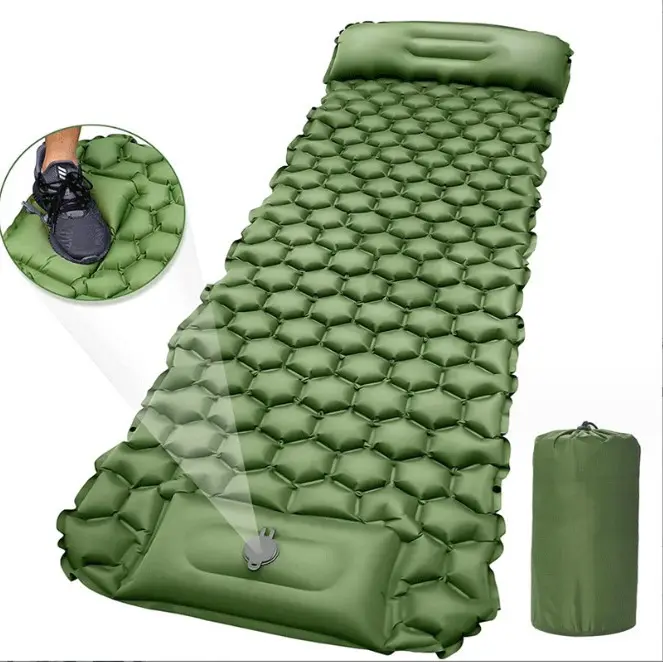 Materassino per campeggio/materassino gonfiabile ultraleggero da campeggio con cuscino/materasso ad aria per tenda con pompa incorporata