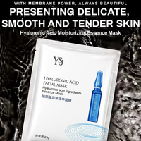 Masque facial en feuille YSJ à l'acide hyaluronique et à la glycérine, 25g, hydratation profonde à haute molécule, repulpant, anti-dessèchement, lissant, pour tous types de peau