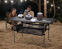 Table à manger pliable moderne en aluminium portable pour barbecue en plein air, pique-nique, camping, utilisation en salon 4 saisons