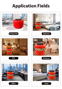 Docarelife table basse <span class=keywords><strong>ronde</strong></span> intelligente de luxe haut-parleur Bluetooth charge sans fil mini réfrigérateur table combinée - Product Image 6