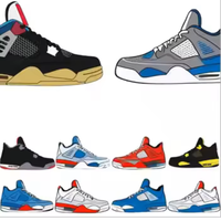 Chaussures rétro unisexes OEM ODM Designer, baskets personnalisées avec logo J4, chaussures de basket-ball et de skate confortables, douces, écologiques, printemps-hiver