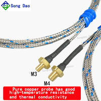 M4M3 Screw Thermocouple K Type Pt100 High Temperature Sensing Probe 3D Printer Nozzle Accessories Temperature Sensor