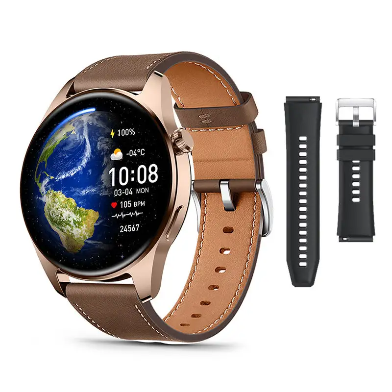 2023新しいスマートウォッチHk4Hero 2.5d Amoled Screen Smartwatch with Double Straps Sport Watch for Men