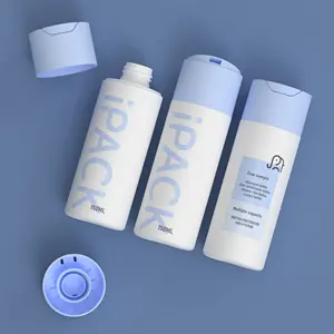 Unique Squeeze HDPE Travel Toiletry Shampoo Packaging 150ml Baby Lotion Skincare Plastic Disc Cap Bottle